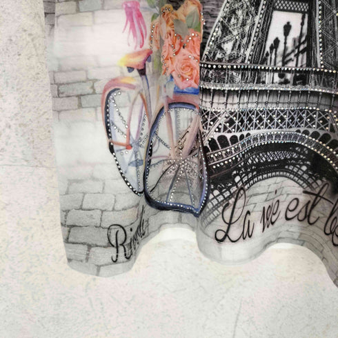 attitude paris ラインストーン クルーネックTシャツ Y2K レディース import:S